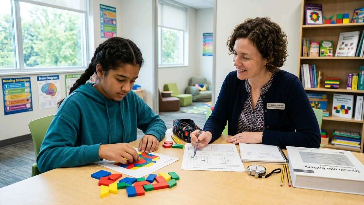 Developmental Dyscalculia (Specific Learning Disability in Math) diagnostic testing and clinical assessment session